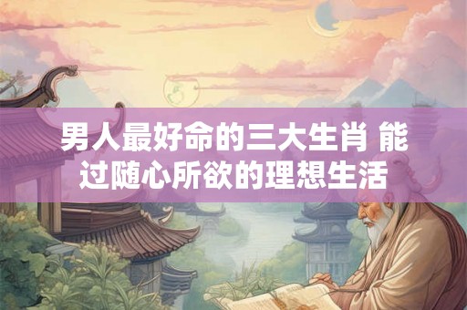 男人最好命的三大生肖 能过随心所欲的理想生活