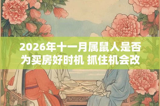 2026年十一月属鼠人是否为买房好时机 抓住机会改善生活