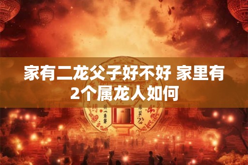 家有二龙父子好不好 家里有2个属龙人如何 家有二龙父子好不好 家里有2个属龙人如何
