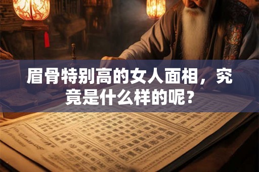 眉骨特别高的女人面相，究竟是什么样的呢？