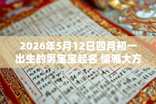 2026年5月12日四月初一出生的男宝宝起名 儒雅大方