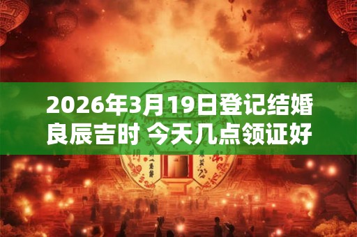 2026年3月19日登记结婚良辰吉时 今天几点领证好