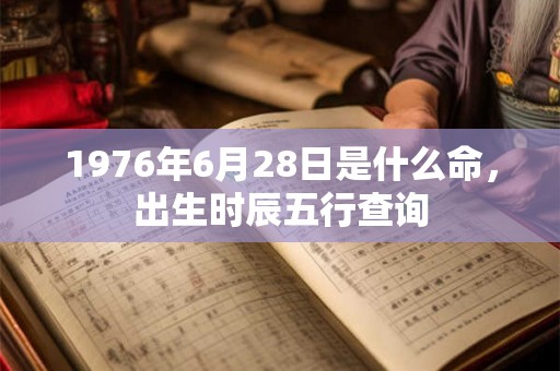 1976年6月28日是什么命，出生时辰五行查询
