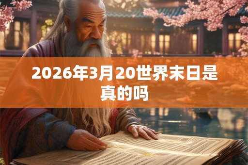 2026年3月20世界末日是真的吗