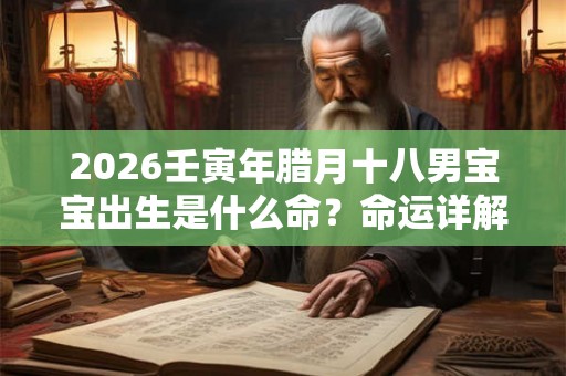 2026壬寅年腊月十八男宝宝出生是什么命?命运详解 2026壬寅年腊月十八男宝宝出生是什么命?命运详解