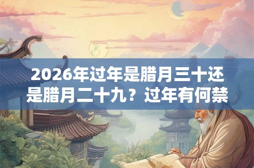2026年过年是腊月三十还是腊月二十九?过年有何禁忌? 2026年过年是腊月三十还是腊月二十九?过年有何禁忌?