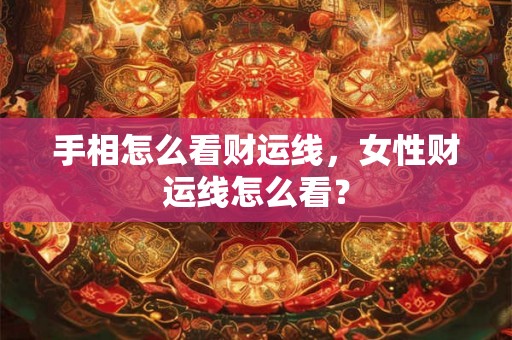 手相怎么看财运线,女性财运线怎么看? 手相怎么看财运线,女性财运线怎么看?
