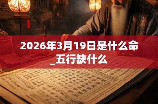 2026年3月19日是什么命_五行缺什么