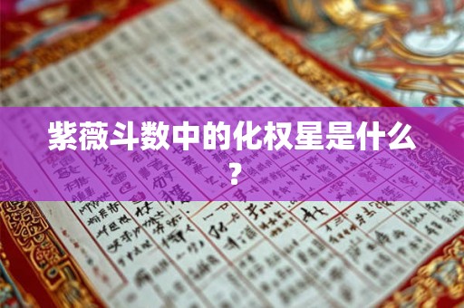 紫薇斗数中的化权星是什么? 紫薇斗数中的化权星是什么?