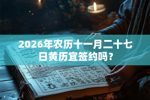 2026年农历十一月二十七日黄历宜签约吗？