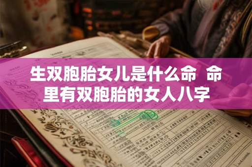 生双胞胎女儿是什么命  命里有双胞胎的女人八字