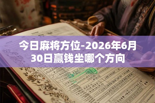 今日麻将方位-2026年6月30日赢钱坐哪个方向