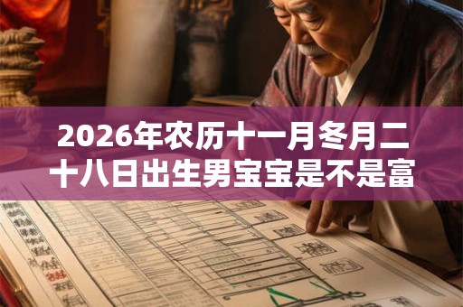 2026年农历十一月冬月二十八日出生男宝宝是不是富贵命? 2026年农历十一月冬月二十八日出生男宝宝是不是富贵命?