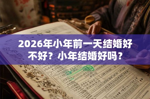 2026年小年前一天结婚好不好？小年结婚好吗？