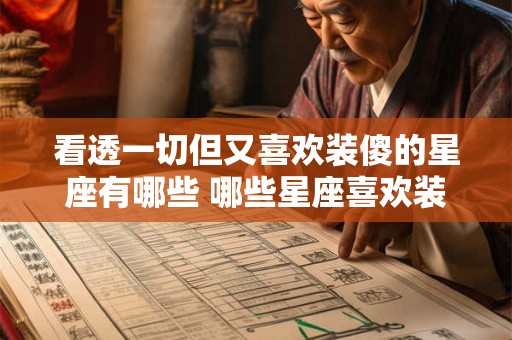 看透一切但又喜欢装傻的星座有哪些 哪些星座喜欢装傻却又过目不忘