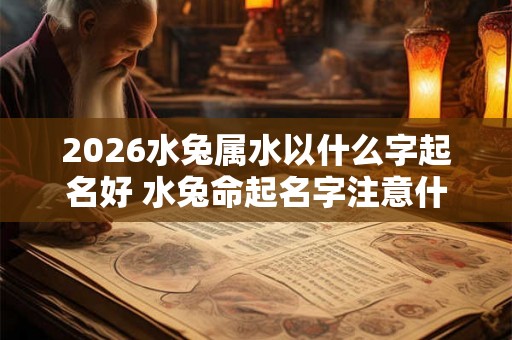 2026水兔属水以什么字起名好 水兔命起名字注意什么