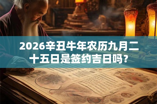 2026辛丑牛年农历九月二十五日是签约吉日吗? 2026辛丑牛年农历九月二十五日是签约吉日吗?