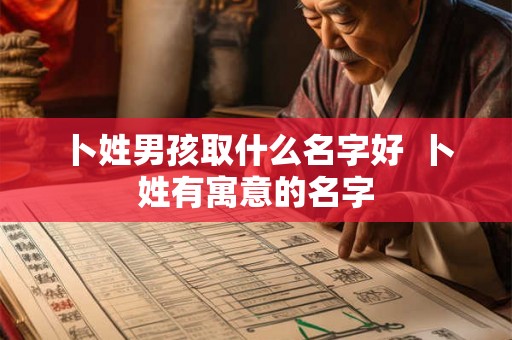 卜姓男孩取什么名字好 卜姓有寓意的名字 卜姓男孩取什么名字好 卜姓有寓意的名字
