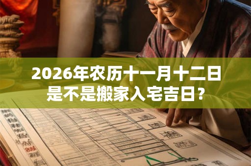 2026年农历十一月十二日是不是搬家入宅吉日？