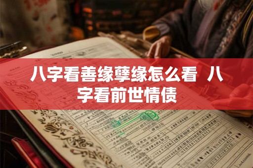 八字看善缘孽缘怎么看  八字看前世情债