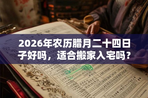 2026年农历腊月二十四日子好吗，适合搬家入宅吗？