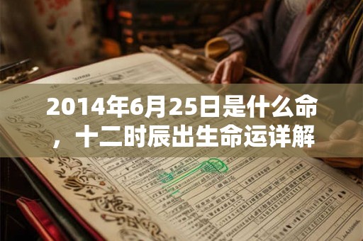 2014年6月25日是什么命,十二时辰出生命运详解 2014年6月25日是什么命,十二时辰出生命运详解