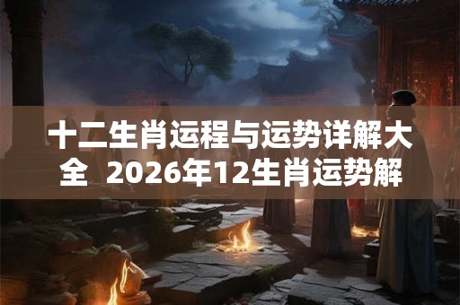 十二生肖运程与运势详解大全  2026年12生肖运势解析