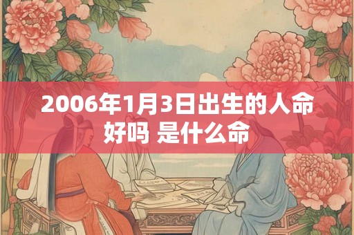 2006年1月3日出生的人命好吗 是什么命 2006年1月3日出生的人命好吗 是什么命
