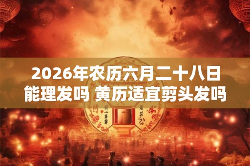 2026年农历六月二十八日能理发吗 黄历适宜剪头发吗