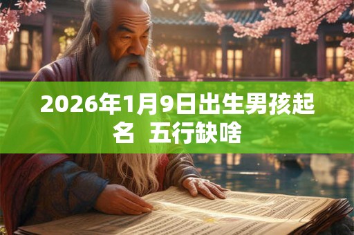 2026年1月9日出生男孩起名  五行缺啥