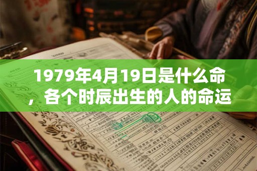 1979年4月19日是什么命，各个时辰出生的人的命运