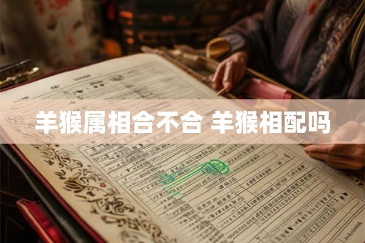 羊猴属相合不合 羊猴相配吗