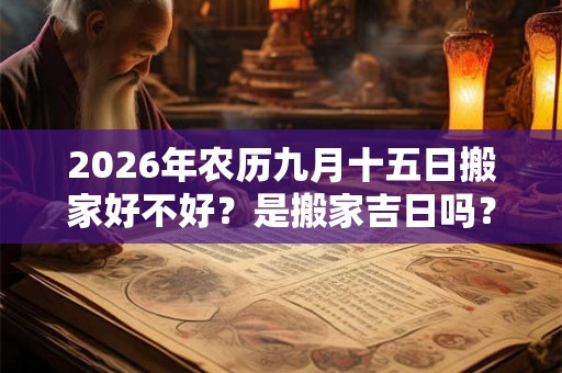 2026年农历九月十五日搬家好不好？是搬家吉日吗？