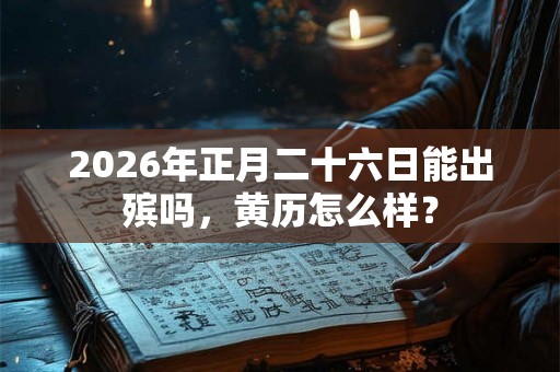 2026年正月二十六日能出殡吗，黄历怎么样？