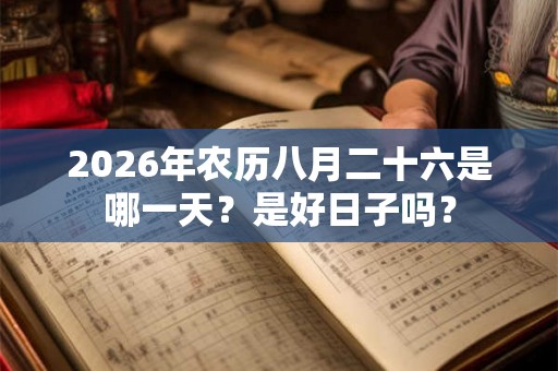 2026年农历八月二十六是哪一天?是好日子吗? 2026年农历八月二十六是哪一天?是好日子吗?