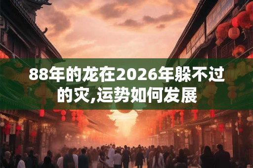 88年的龙在2026年躲不过的灾,运势如何发展