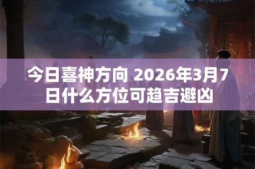 今日喜神方向 2026年3月7日什么方位可趋吉避凶