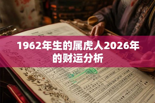 1962年生的属虎人2026年的财运分析