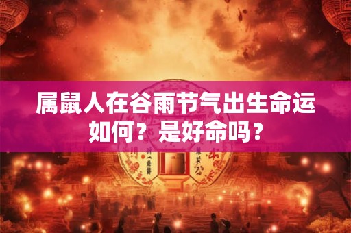 属鼠人在谷雨节气出生命运如何？是好命吗？