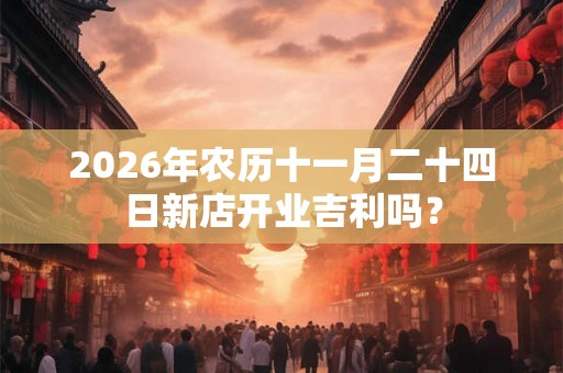 2026年农历十一月二十四日新店开业吉利吗？