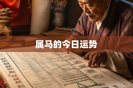 属马的今日运势