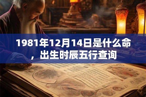 1981年12月14日是什么命，出生时辰五行查询