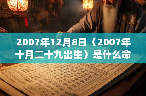 2007年12月8日（2007年十月二十九出生）是什么命_命运如何