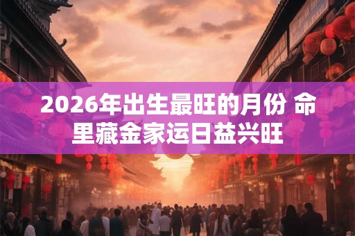 2026年出生最旺的月份 命里藏金家运日益兴旺