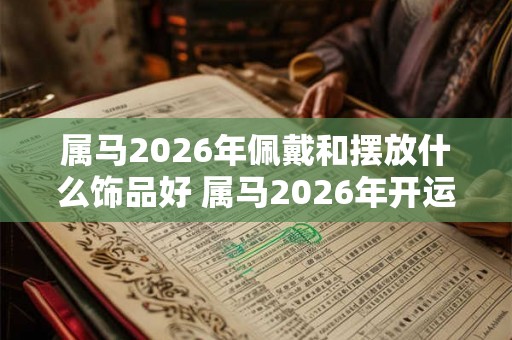 属马2026年佩戴和摆放什么饰品好 属马2026年开运吉祥物 属马2026年佩戴和摆放什么饰品好 属马2026年开运吉祥物
