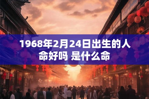 1968年2月24日出生的人命好吗 是什么命