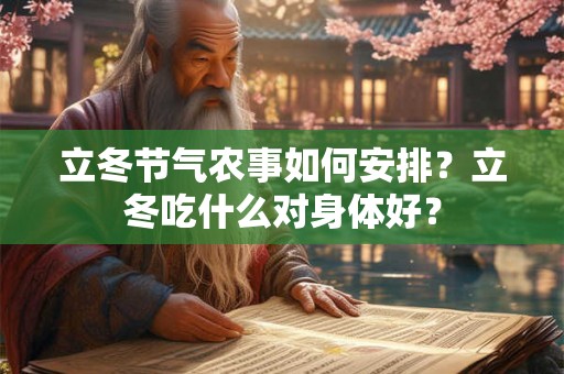立冬节气农事如何安排?立冬吃什么对身体好? 立冬节气农事如何安排?立冬吃什么对身体好?