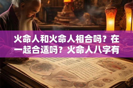 火命人和火命人相合吗？在一起合适吗？火命人八字有何喜忌？