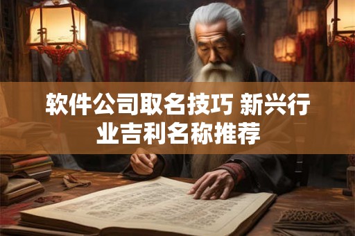 软件公司取名技巧 新兴行业吉利名称推荐