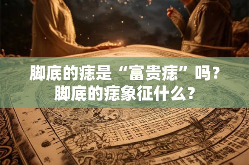 脚底的痣是“富贵痣”吗？脚底的痣象征什么？